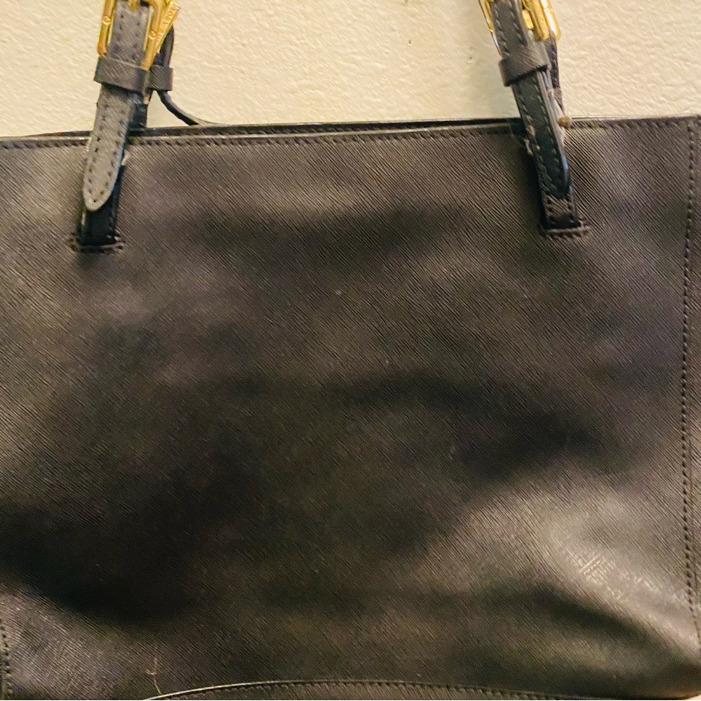 Tory Burch York Buckle Black Saffiano Leather Tote - Picture 8 of 12